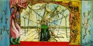One of Dali's proposed "crutch-themed" set designs for Tudor's Romeo & Juliet. 