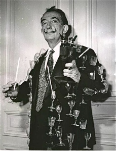 Dali himself in a later version of the aphrodisiac jacket