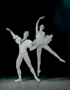 Markova, age 43,  dancing the Sugar Plum Fairy with the 25-gar-old Milorad Miskovitch 