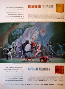 Markova became so associated with TV appearances in the US, that a scene of her dancing was featured in in ad for Farnsworth televisions