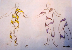 Matisse drawings for his Rouge et Noir "cut-out" costumes