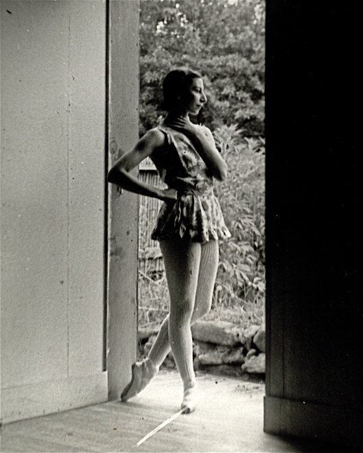 . . . leg warmers! (Here, rehearsing at Jacob's Pillow, 1941)